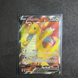 Dragonite V (Full Art) 191/203 SWSH07: Evolving Skies Holo Ultra Rare Pokemon - Image 1