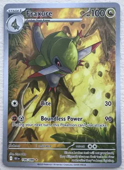 Pokemon Fraxure 146/086 Sv: Black Bolt Illustration Rare Holo English Card - Image 1