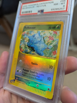 2002 POKEMON EXPEDITION #94 BULBASAUR-REVERSE FOIL PSA 8 Vintage WOTC Low POP - Image 2