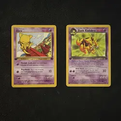 Pokemon Dark Kadabra #39/82 Team Rocket 1st Edition + Agra 1st edition - Image 1