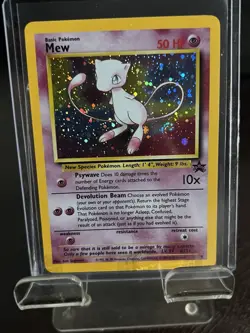 2000 POKEMON PROMO BLACK STAR POKEMON LEAGUE #9 MEW-HOLO SSP RARE SWIRL! WOTC - Image 2