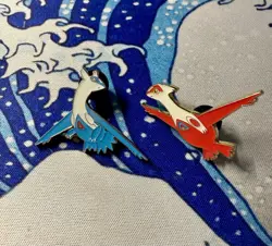 Official Pokemon Latias Latios Pin Lot Love Birds New Unused Loose - Image 1