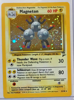 Pokemon Base 2 Magneton 9/130 Foil Holo Rare 60 HP NMM Unplayed WOTC 2000 - Image 1