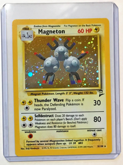 Pokemon Base 2 Magneton 9/130 Foil Holo Rare 60 HP NMM Unplayed WOTC 2000 - Image 2