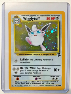 Pokemon Base 2 Wigglytuff 19/130 Foil Holo Rare 80 HP NMM Unplayed WOTC 2000 - Image 2
