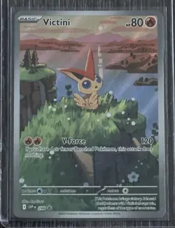 Victini Illustration Rare SVP 208 Black Bolt White Flare Pokemon Card Promo - Image 1