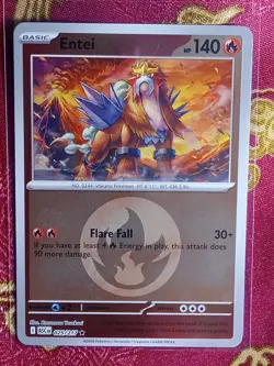 REVERSE Foil RARE Entei 025/217 Mega Evolutions Ascended Heroes Pokemon - Image 1