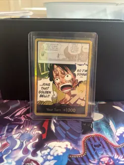 One Piece TCG OP15 Gold Don!!! English Adventure on Kami’s Island Luffy CCG - Image 1
