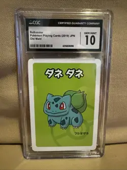 Bulbasaur Pokemon Playing Cards 2019 JPN Old Maid CGC 10 - Image 1