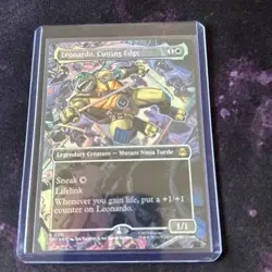 Magic The Gathering Leonardo Cutting Edge Foil Borderless Card Hard Case - Image 1
