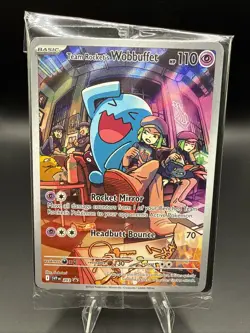 Team Rocket's Wobbuffet 203 Sv: Scarlet & Violet Promo Cards Holo Sealed - Image 1