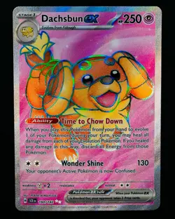 Dachsbun EX 160/142 SV07: Stellar Crown Ultra Rare Pokemon Card NM - Image 1