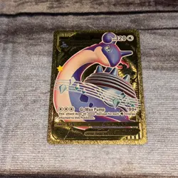 Lapras Vmax Gold Foil TCG Pokemon Card Fan Art 320HP - Image 1