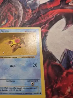 1st Edition Shadowless Staryu 65/102 Base Set Pokemon Card WOTC 1999 MP - Image 3