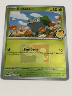 001/132 Bulbasaur 2026 Pokemon Day League Stamped Promo Card Mega TCG Play - Image 2