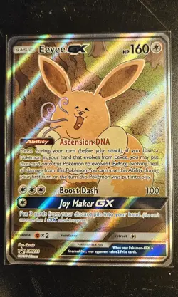 Eevee GX Black Star Promo Pokemon card Full Art SM233 - Image 1