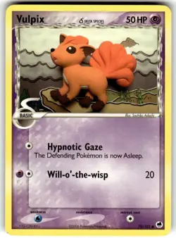 Vulpix (Delta Species) 70/101 Yuka Morii Dragon Frontiers Pokemon Card - Image 1