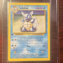 Pokemon Schillok (Wartortle) 42/102 Base Set 1st Edition Uncommon German Card - Image 1