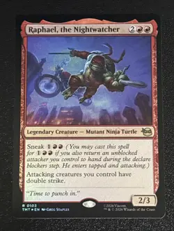 MTG Teenage Mutant Ninja Turtles Raphael, the Nightwatcher Foil 0103 NM Rare - Image 1