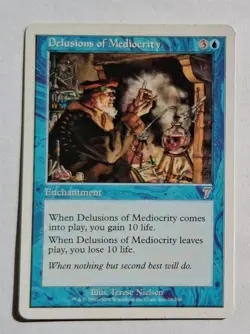 Magic MTG - Delusions of Mediocrity - 7th Seventh Edition - LP - Image 1