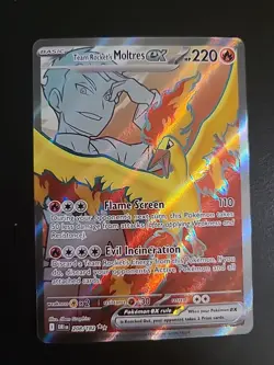Team Rocket's Moltres ex 208/182 Full Art English Destined Rivals Pokemon NM - Image 1