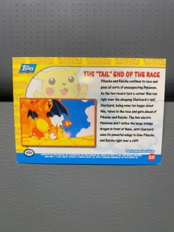 1999 Pokemon Topps - Pikachu's Vacation - Foil #50 The Tail End Of The Race - LP - Image 2