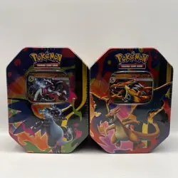Pokemon TCG - Mega Charizard X/Y ex Tins (Set of 2 Tins) - Brand New Sealed - Image 1