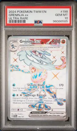 2024 POKEMON TWM EN-TWILIGHT MASQUERADE ULTRA RARE #198 GRENINJA EX PSA 10 - Image 1