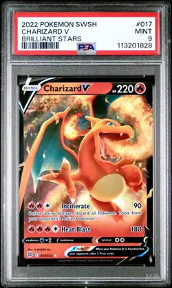 2022 Pokemon Charizard V - Brilliant Stars - 017/172 - PSA 9 MINT - Image 2