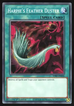 Harpie's Feather Duster - SDBT-EN026 - Common - 1st Edition Yugioh - Image 1