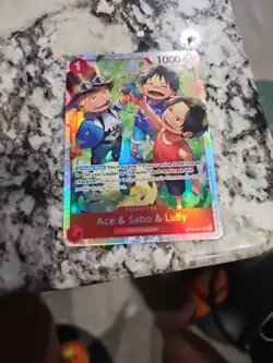 One Piece Ace & Sabo & Luffy OP13-007 Carrying On His Will Foil English - Image 1