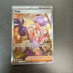 Pokemon TCG Tulip 259/182 Sv04: Paradox Rift Holo Rare Full Art Sir Card - Image 1