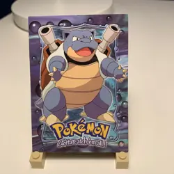 Pokemon Topps 1999 TV Animation Episode Card E9 Blastoise #09 Blue Logo Non Holo - Image 1