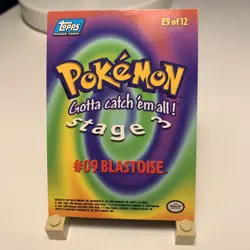 Pokemon Topps 1999 TV Animation Episode Card E9 Blastoise #09 Blue Logo Non Holo - Image 2