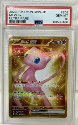 PSA 10 Mew EX Ultra Rare 208/165 2023 SV2a Pokemon Card 151 JPN PSA GEM MINT 10 - Image 1