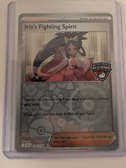 Pokemon TCG Iris's Fighting Spirit Regional Stamped Promo Card - Image 1