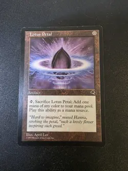 Lotus Petal Tempest Artifact Common Regular April Lee 1997 MTG - Image 1