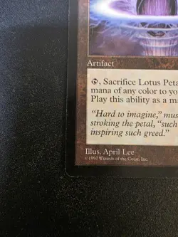 Lotus Petal Tempest Artifact Common Regular April Lee 1997 MTG - Image 5