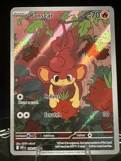 Pokemon Pansear 099/086 Sv: White Flare Illustration Rare Full Art Holo 70 HP - Image 1
