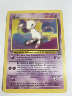 MEW PROMO POKEMON TRADING CARD NON HOLO - Image 1