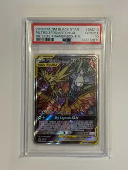 Pokemon Moltres Zapdos Articuno GX Alt Art Promo SM210 PSA 10 Gem Mint TCG - Image 1