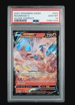 2022 Pokemon Silver Tempest Reshiram V PSA 10 GEM Extended Art Holo Rare #024 - Image 1