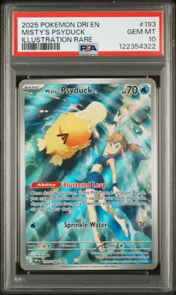Pokemon S&V Destined Rivals #193 FA illustration Misty's Psyduck PSA 10 Gem Mint - Image 1