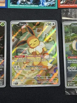 Pokemon 3 Card Lot IR Promo Shiinotic Snorlax Eevee - Image 3
