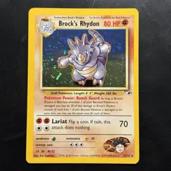 Pokemon Vintage Holo Brock's Rhydon 2/132 Gym Heroes Wotc 2000 - Image 1