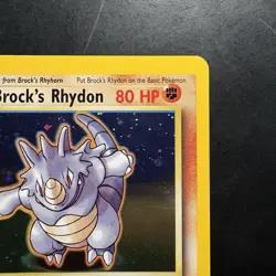 Pokemon Vintage Holo Brock's Rhydon 2/132 Gym Heroes Wotc 2000 - Image 3