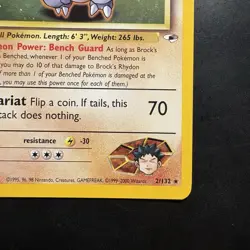 Pokemon Vintage Holo Brock's Rhydon 2/132 Gym Heroes Wotc 2000 - Image 4
