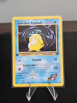 Sabrina's Psyduck Common 1st Edition Gym Challenge 099/132 LP Pokemon TCG - Image 1