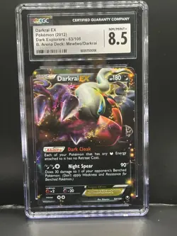 2012 POKEMON B&W DARK EXPLORERS #63 DARKRAI EX CGC 8.5 - Image 1