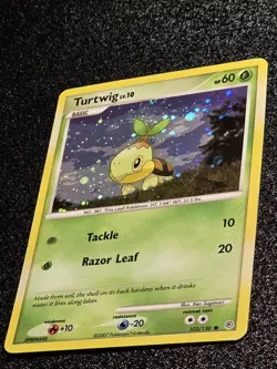Turtwig Cosmo Holo #103 Pokemon Diamond & Pearl LP Lightly Played - Image 1